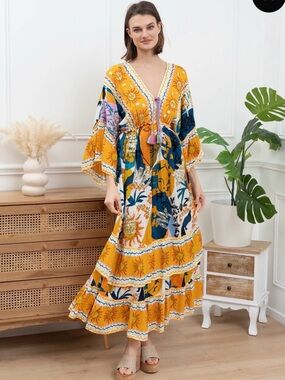 IT12. From Paris Bohemian Embellished Maxi Dress